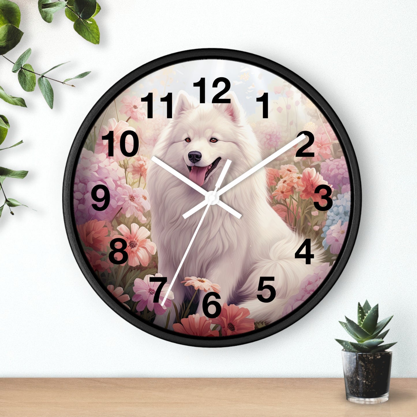 Samoyed Wall Clock 10"