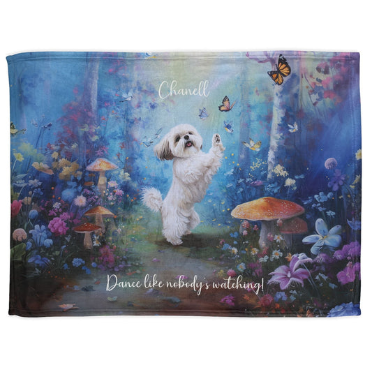 Shih Tzu #1 Dancing Mystical Forest Personalised Blanket