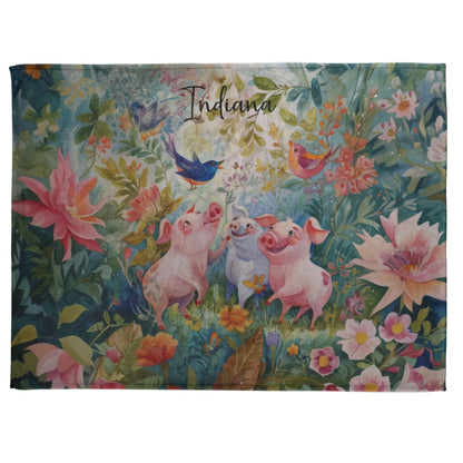 Three Little Pigs Personalised Mystical Forest Blanket