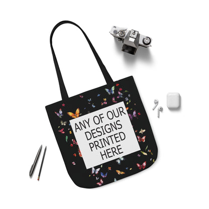 ANY OF OUR DESIGNS - BLACK Canvas Tote Bag,