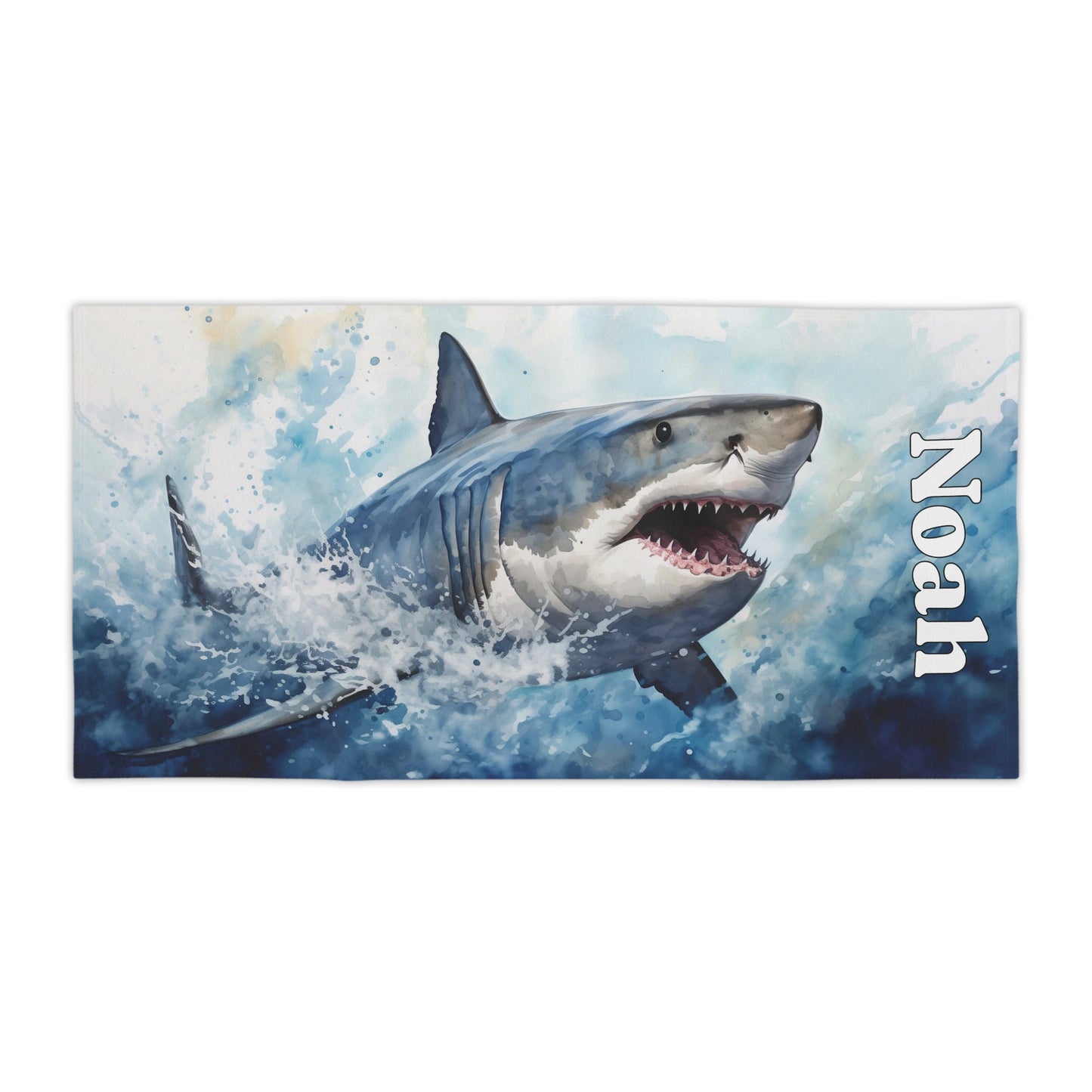 Megalodon #1 Personalised Beach Towels