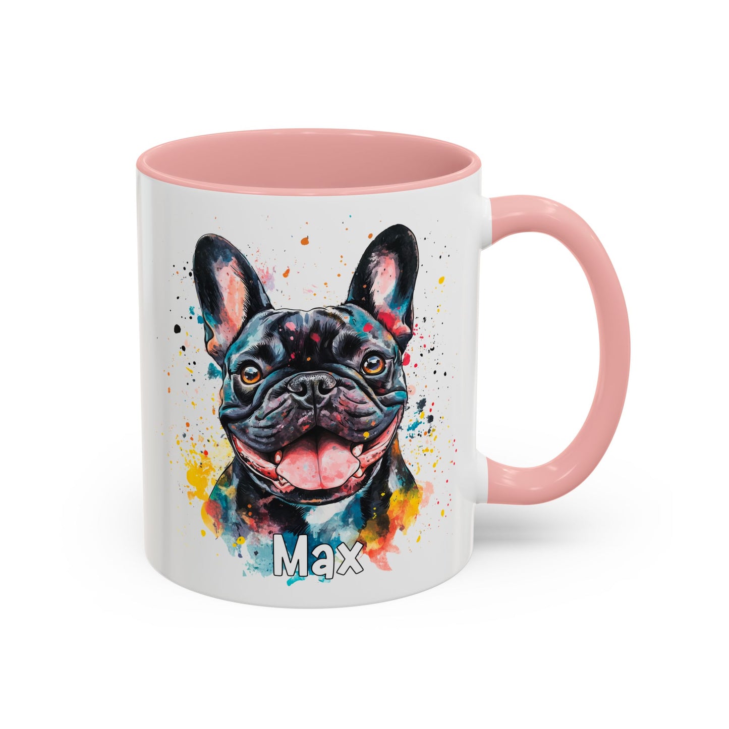 French Bulldog #1 Colourful Personalized Accent Mugs, 11oz