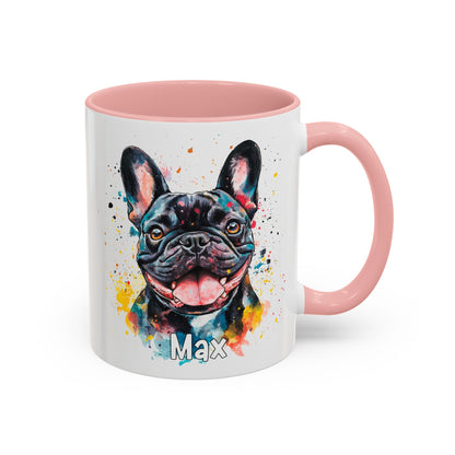 French Bulldog #1 Colourful Personalized Accent Mugs, 11oz