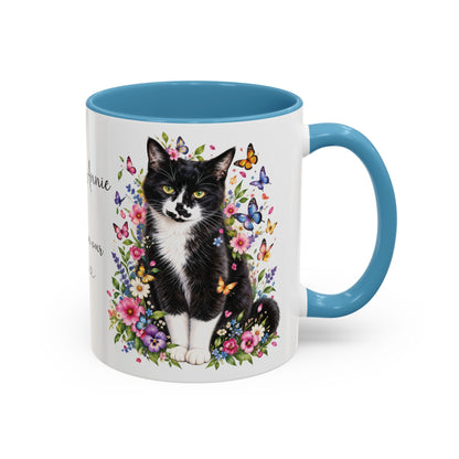 DUO (2 pets) - ANY DESIGN Floral Personalized Accent Mugs, 11oz