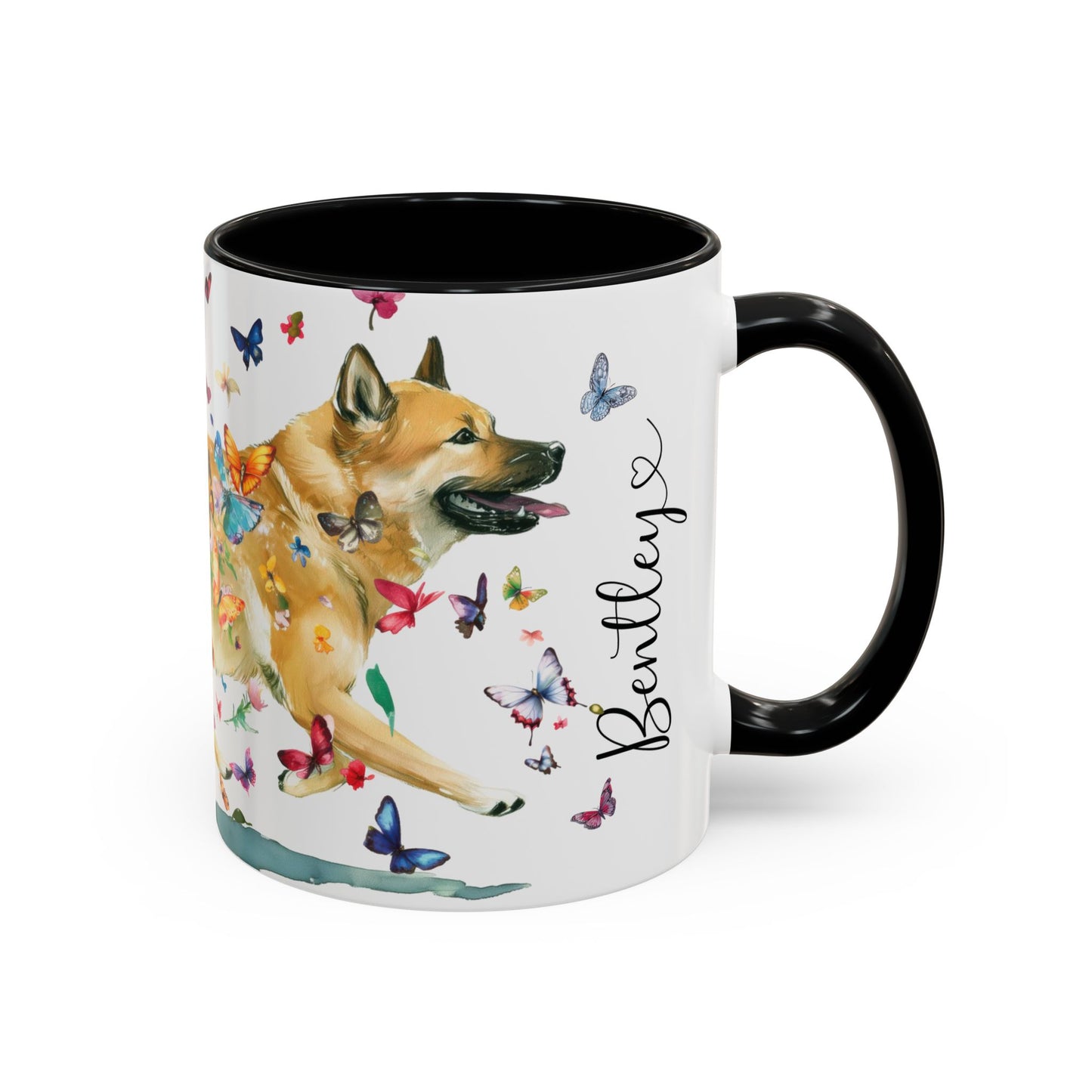 Wheaten Buhund Personalized Accent Mugs, 11oz