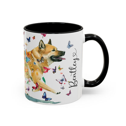 Wheaten Buhund Personalized Accent Mugs, 11oz