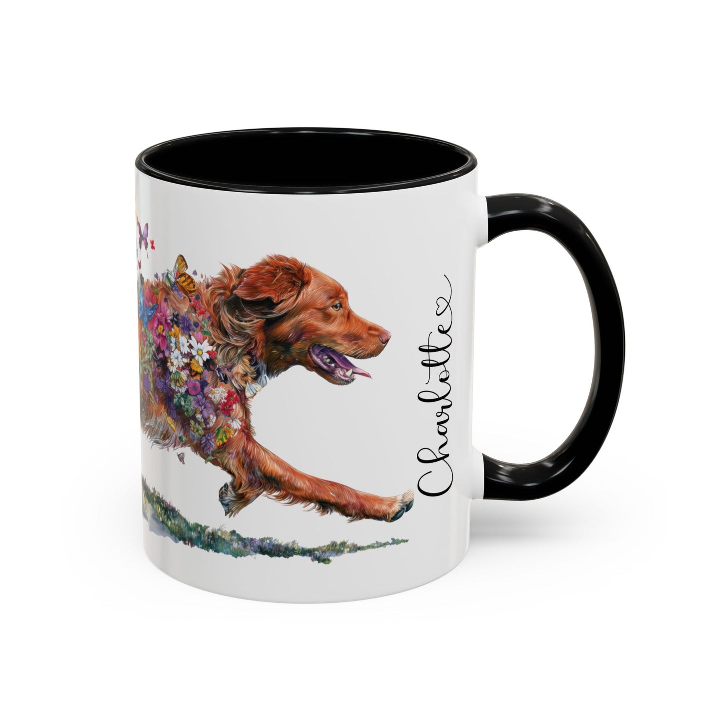 Nova Scotia Duck Tolling Retriever Personalized Accent Mugs, 11oz