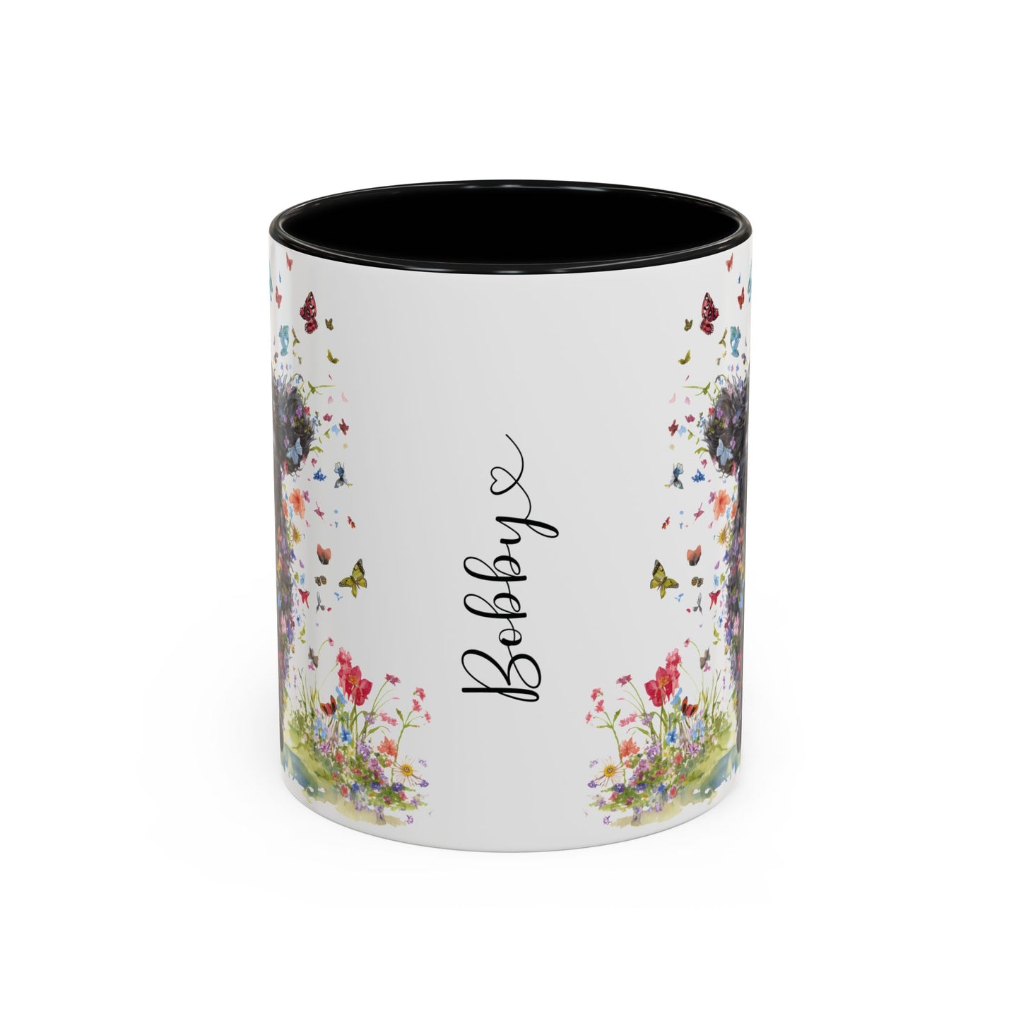 Labradoodle #5 Personalized Accent Mugs, 11oz