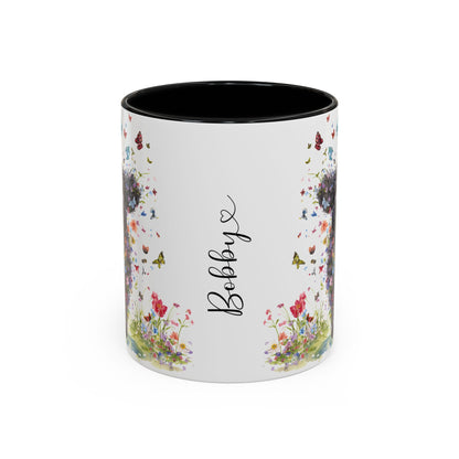 Labradoodle #5 Personalized Accent Mugs, 11oz