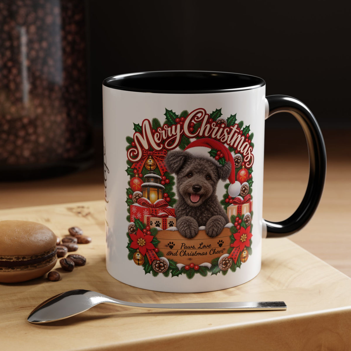 Pumi #2 Merry Christmas, personalised accent colour 11oz mug