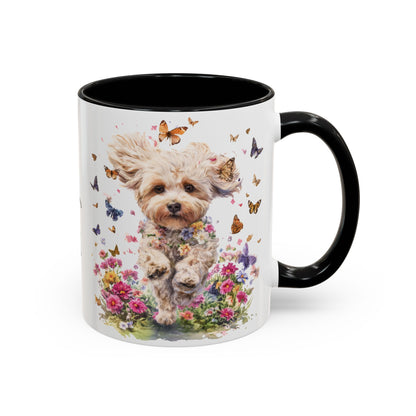 Maltipoo #5 Personalized Accent Mugs, 11oz