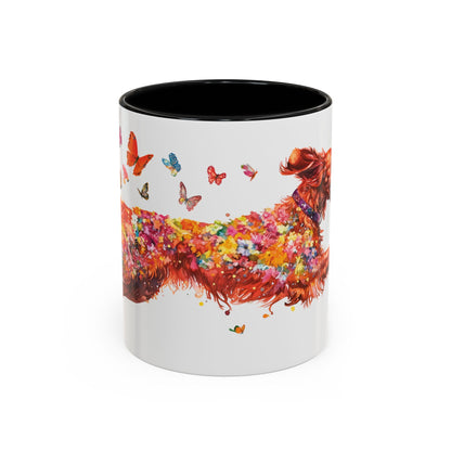 Irish Setter Personalized Accent Mugs, 11oz