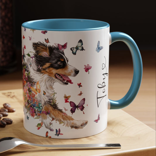 Mini Aussie Doodle Personalized Accent Mugs, 11oz