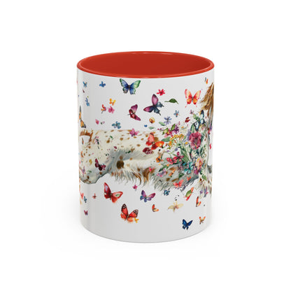 English Setter #5 Personalized Accent Mugs, 11oz