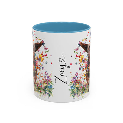 Chocolate Labrador #2 Personalized Accent Mugs, 11oz