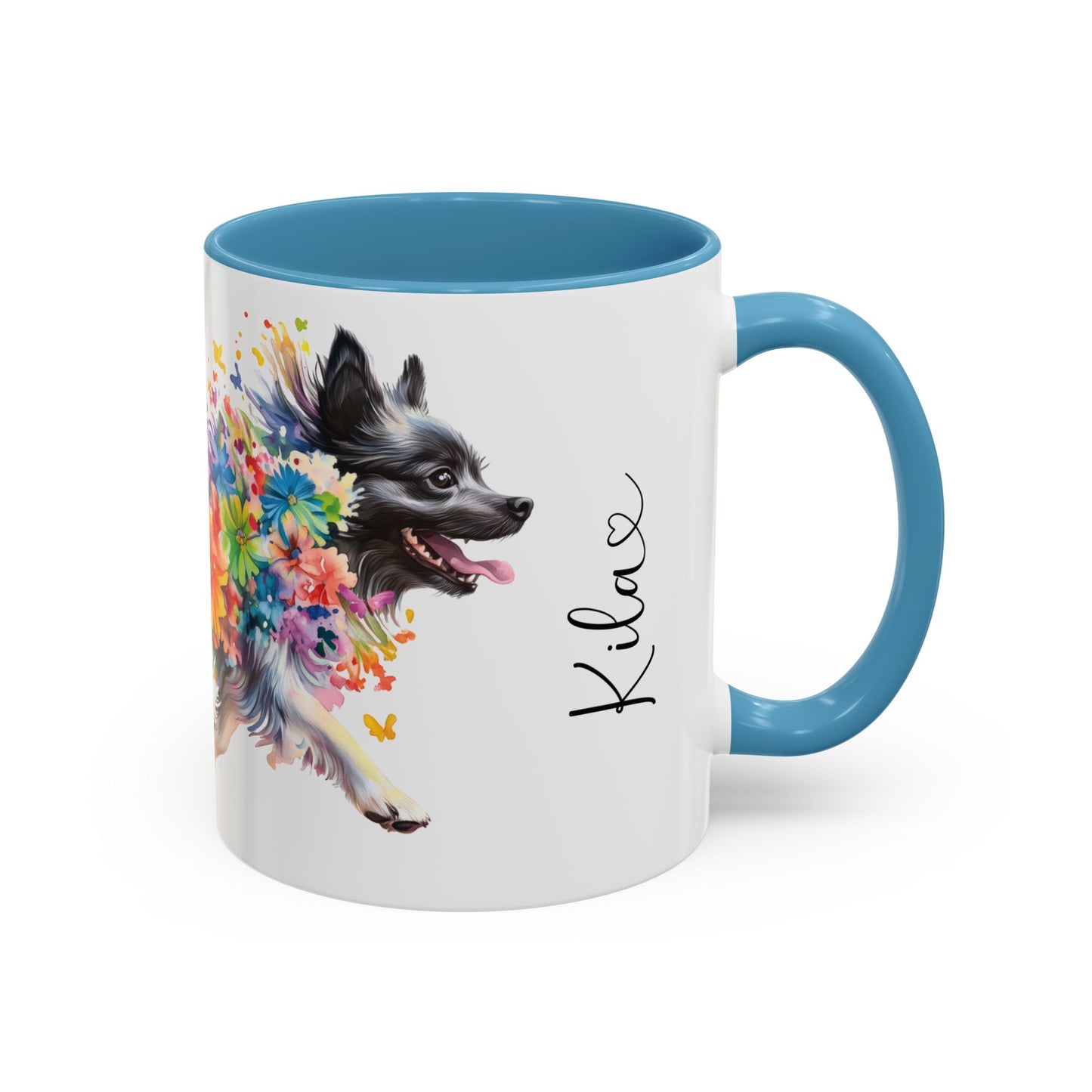 Keeshond #1 Personalized Accent Mugs, 11oz