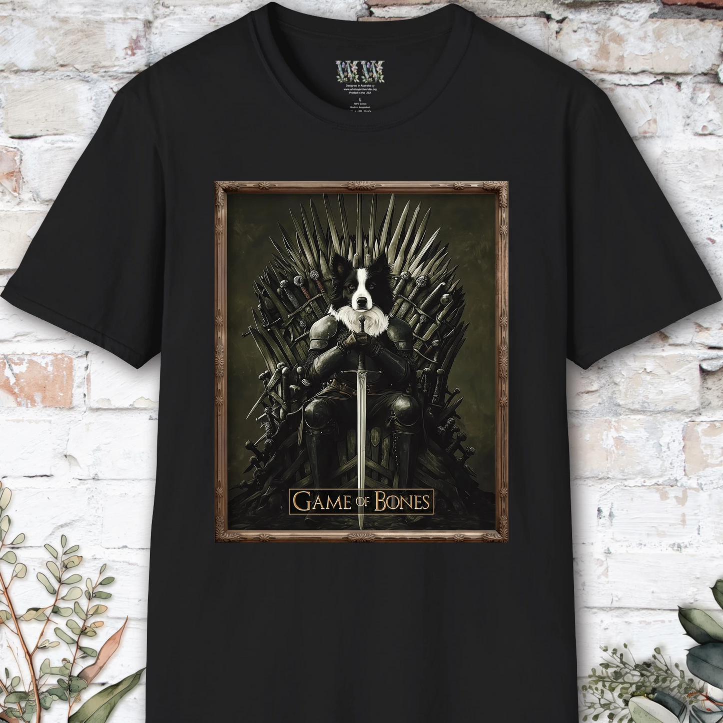Border Collie #1 Game of Bones unisex T shirt