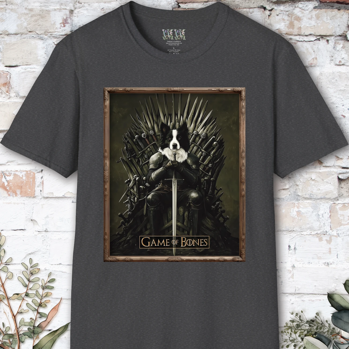 Border Collie #1 Game of Bones unisex T shirt