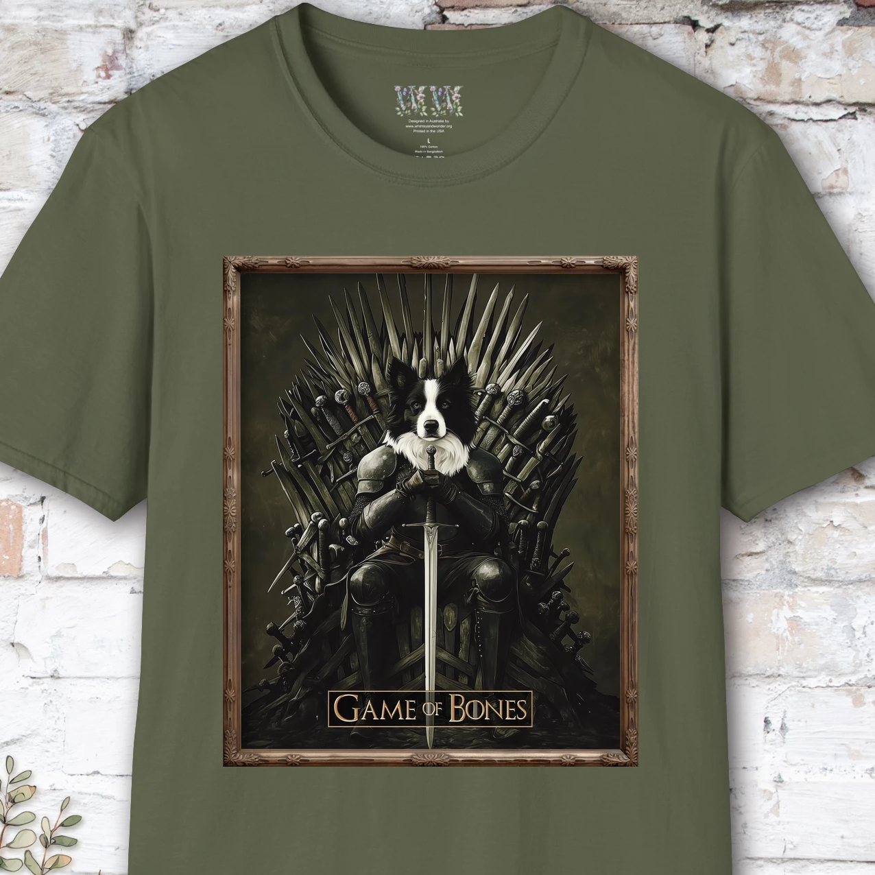 Border Collie #1 Game of Bones unisex T shirt