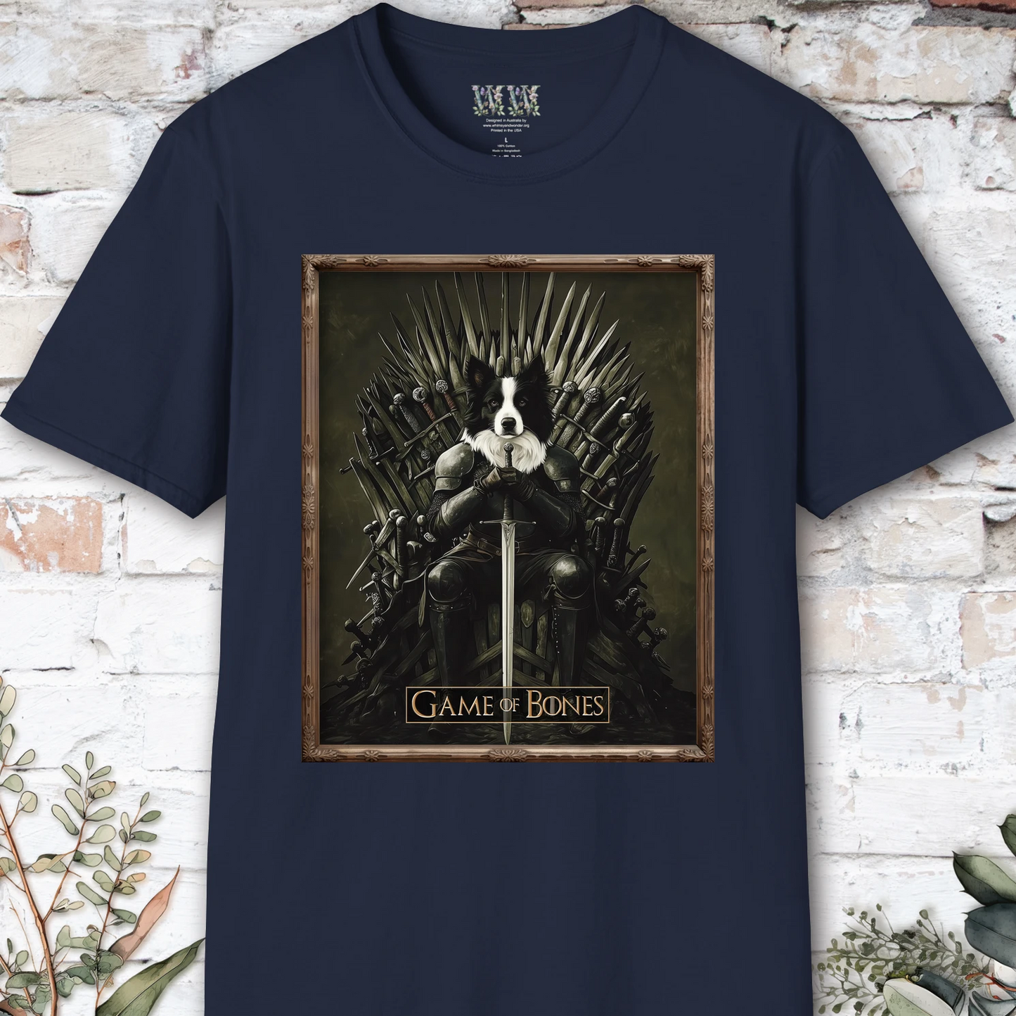 Border Collie #1 Game of Bones unisex T shirt