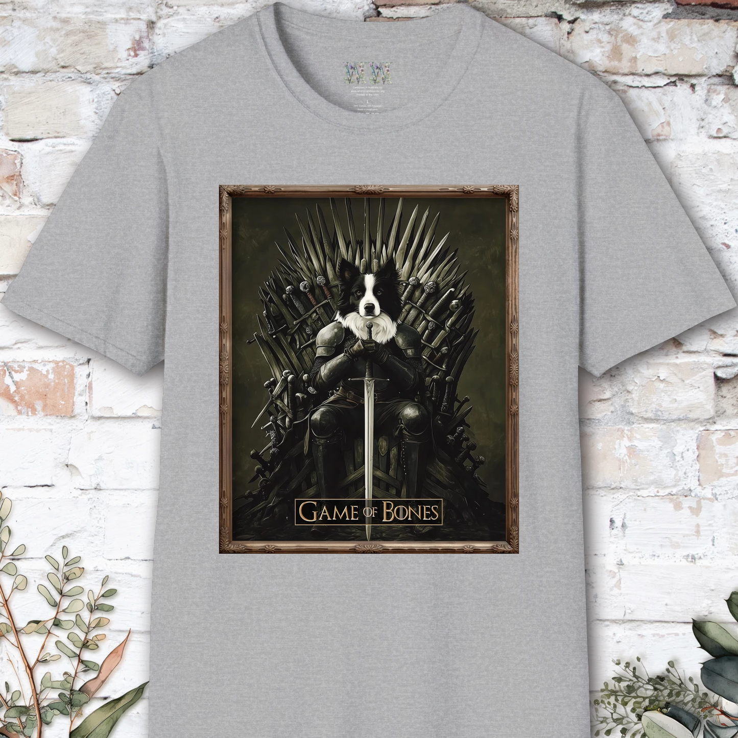 Border Collie #1 Game of Bones unisex T shirt