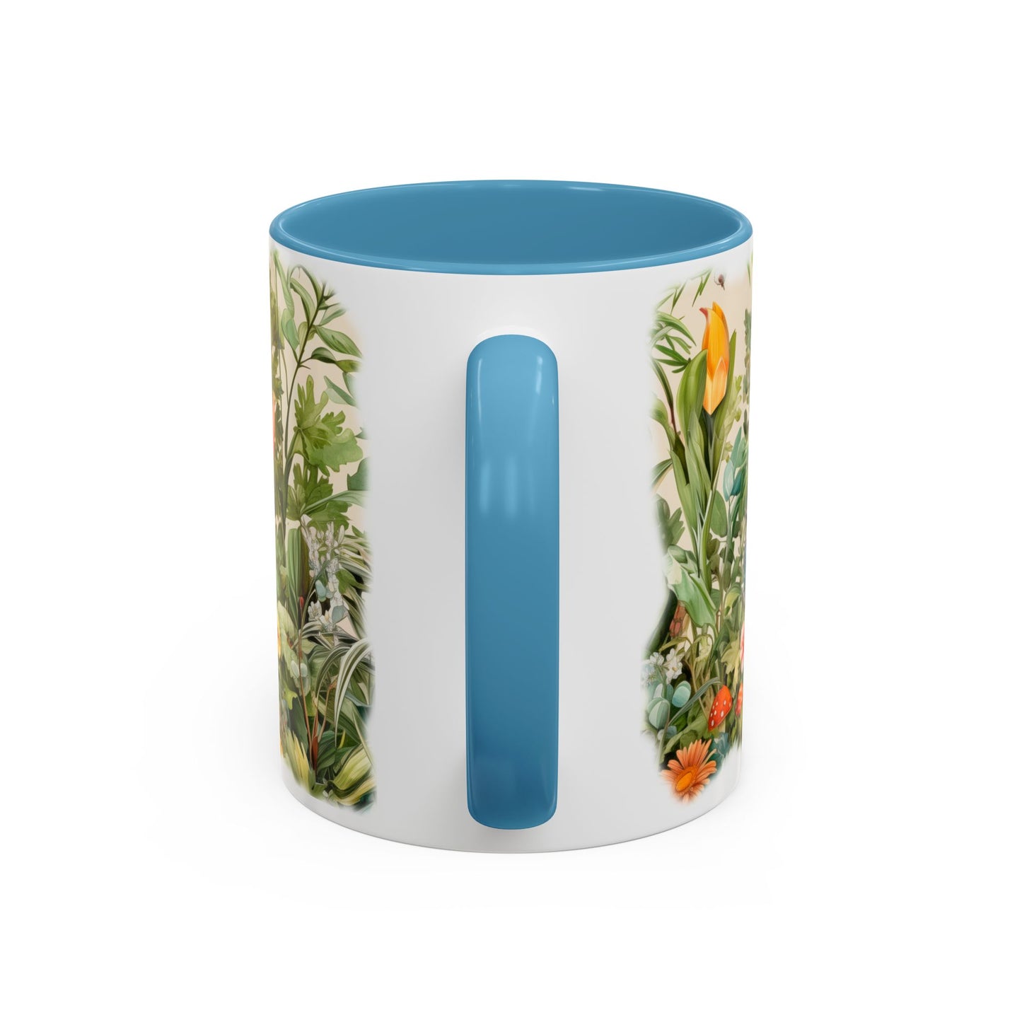 Country Rabbit Personalized Accent Mugs, 11oz