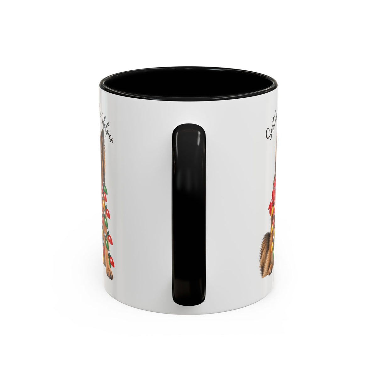 Belgian Tervuren, Santa's little helper, personalised accent colour 11oz mug