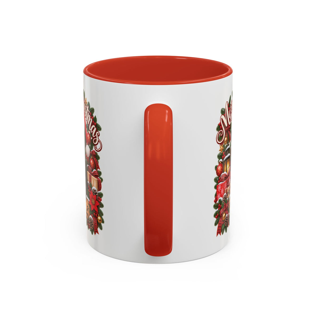 Labrador #4 Merry Christmas, personalised accent colour 11oz mug