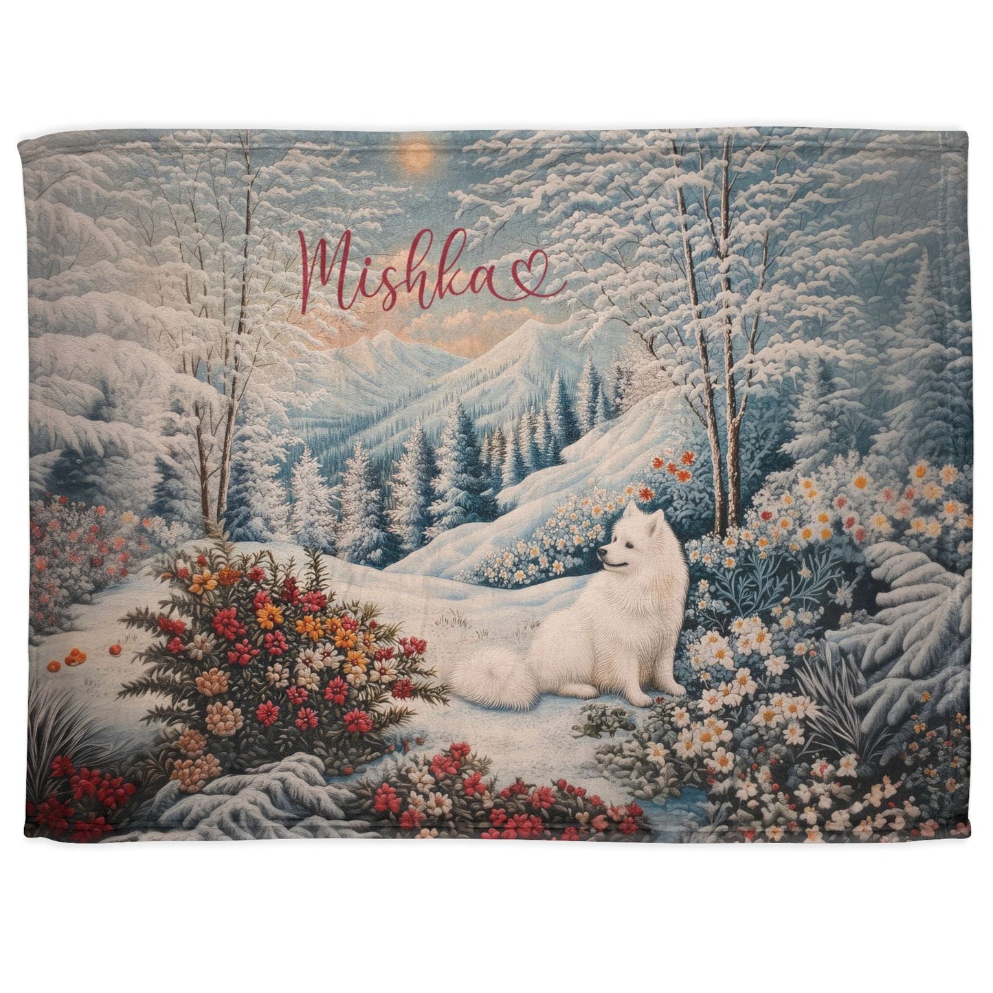 Samoyed Snow #2 Personalised Blanket