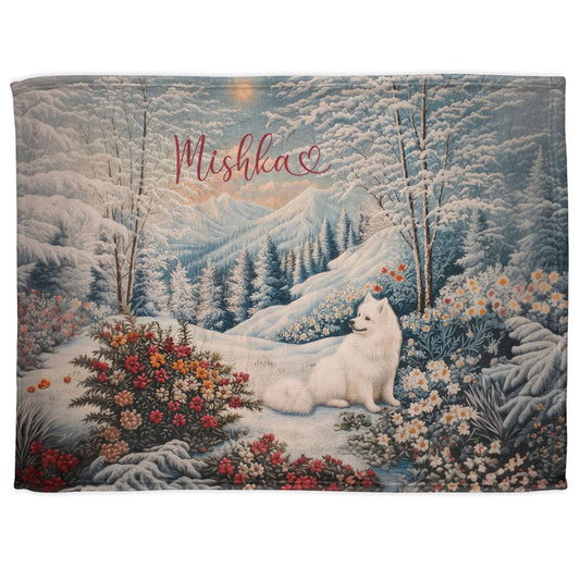 Samoyed Snow #2 Personalised Blanket