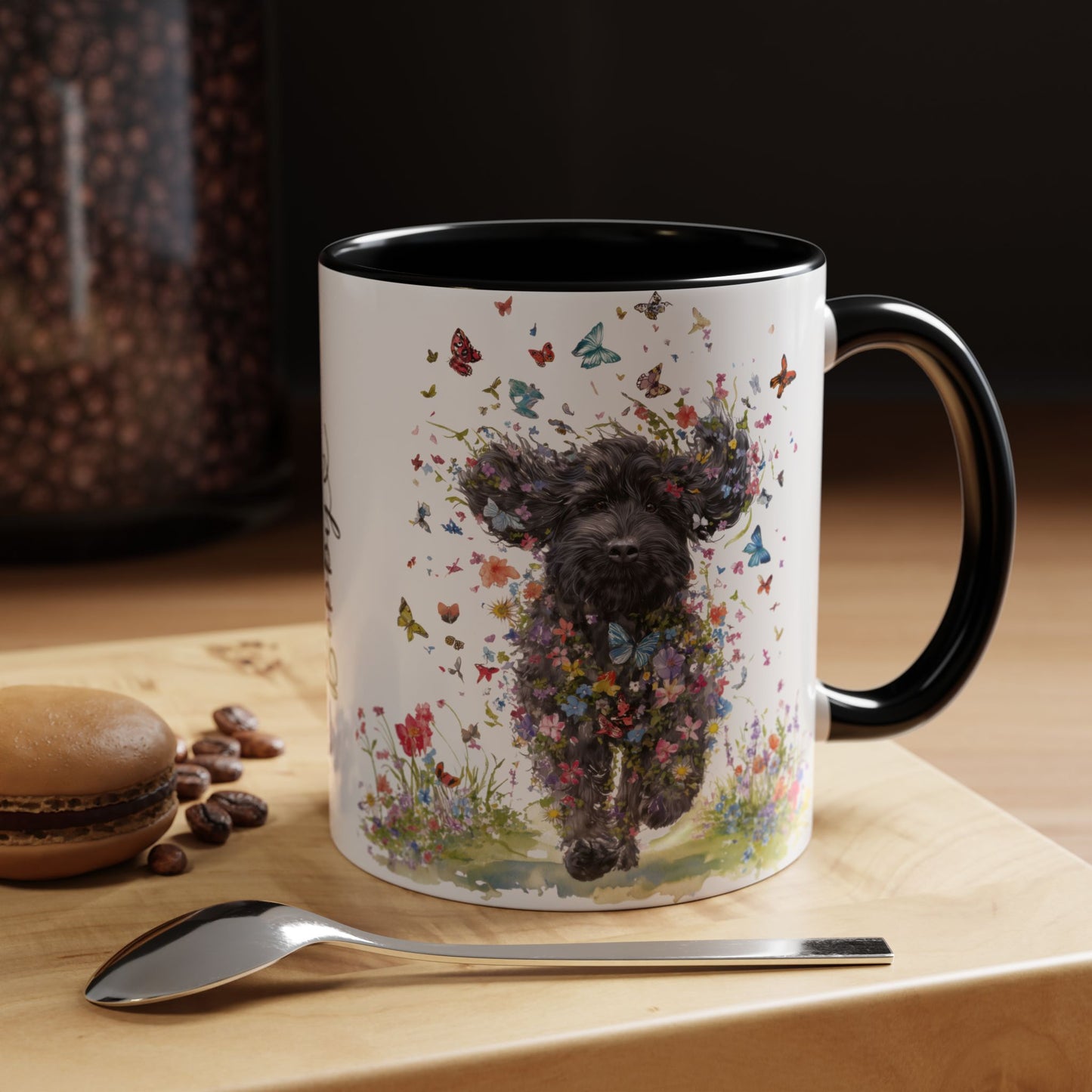 Labradoodle #5 Personalized Accent Mugs, 11oz