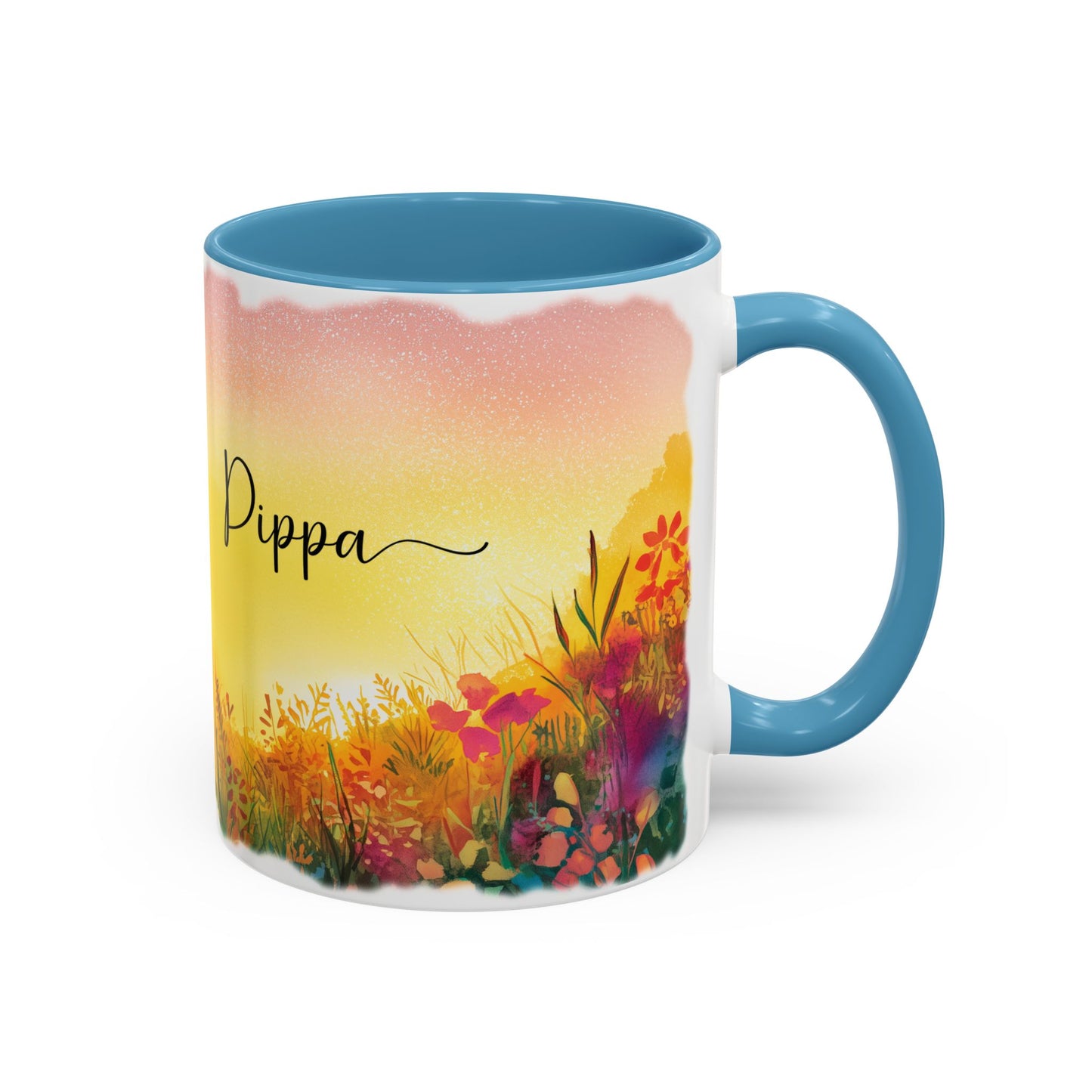 Fox Sunrise #1 Personalized Accent Mugs, 11oz