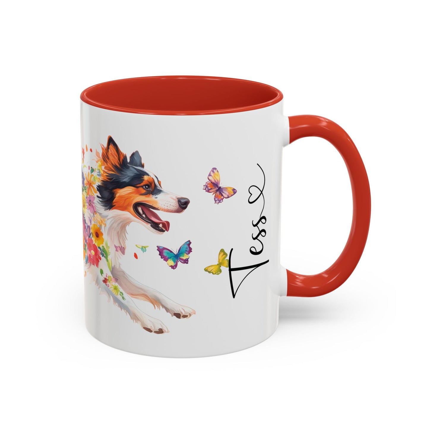 Rough Collie Personalized Accent Mugs, 11oz