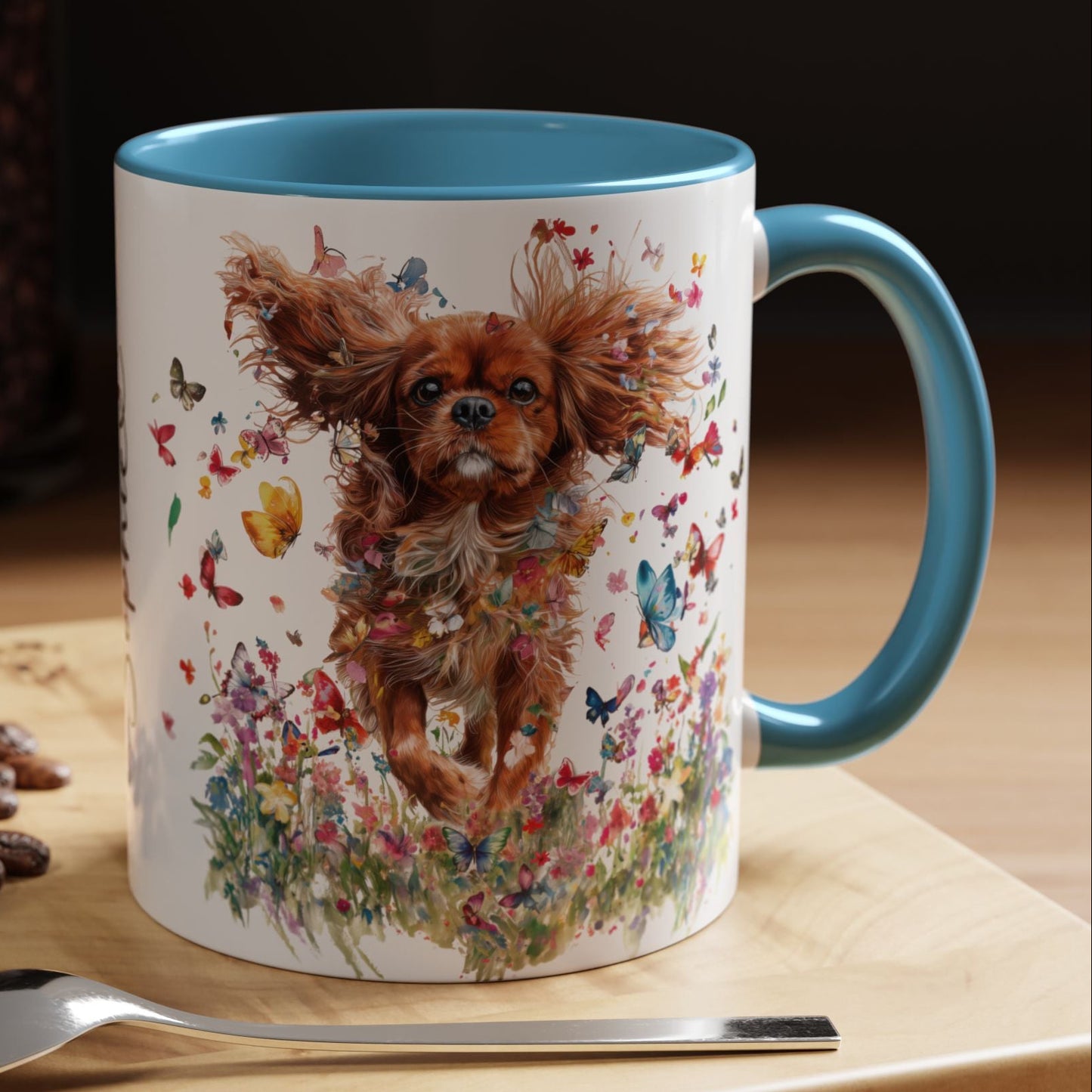 Ruby Cavalier King Charles Spaniel  Personalized Accent Mugs, 11oz