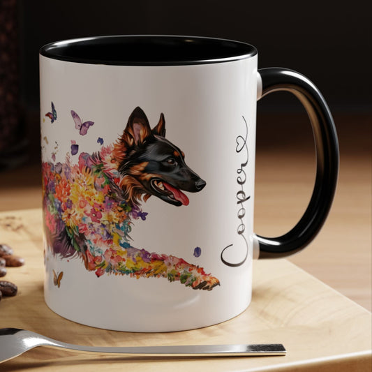 Belgian Tervuren Personalized Accent Mugs, 11oz