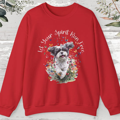 Shih Tzu #7 "Let your spirit run free" Personalised Sweatshirt