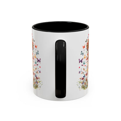 Red Golden Retriever Personalized Accent Mugs, 11oz