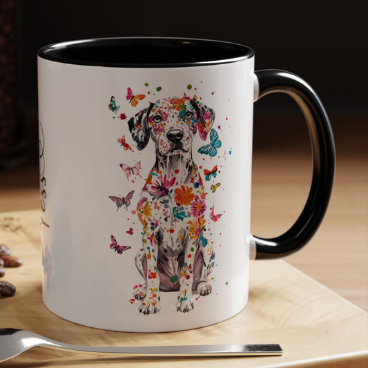 Dalmatian Personalized Colorful Accent Mugs, 11oz