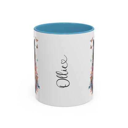 British Blue Cat #2 Personalized Accent Mugs, 11oz