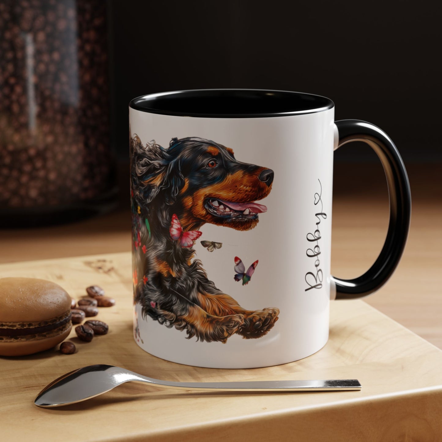 English Cocker Spaniel #3 Personalized Accent Mugs, 11oz