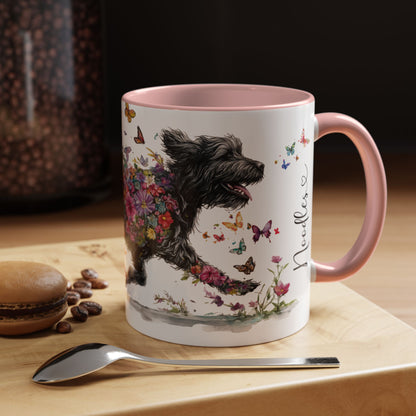 Labradoodle/Groodle #2 floral Personalized Accent Mugs, 11oz