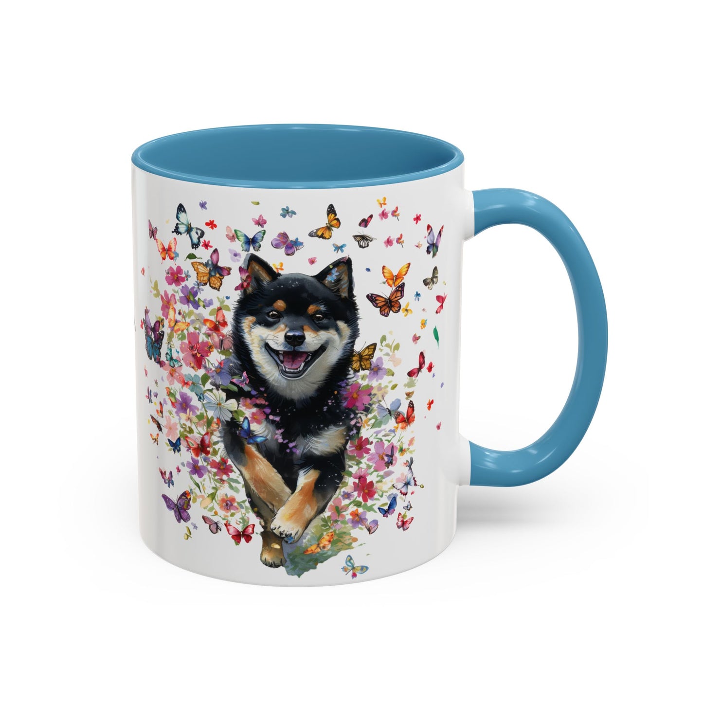 Shiba Inu #3 Personalized Accent Mugs, 11oz