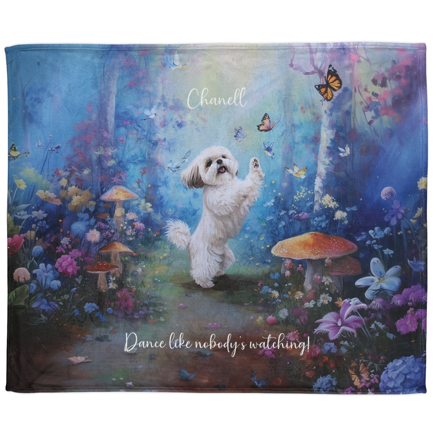 Shih Tzu #1 Dancing Mystical Forest Personalised Blanket