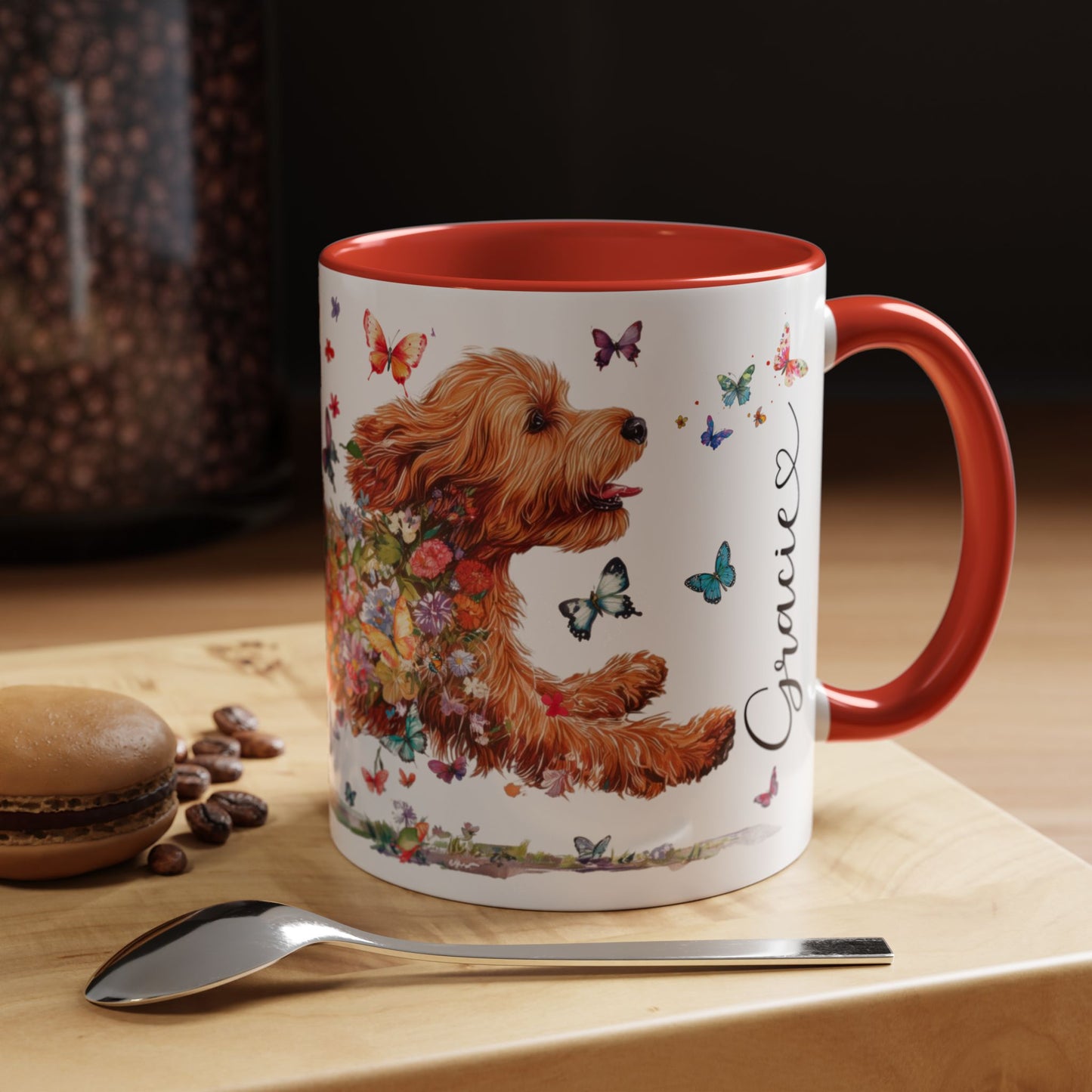 Cockapoo #2 Personalized Accent Mugs, 11oz