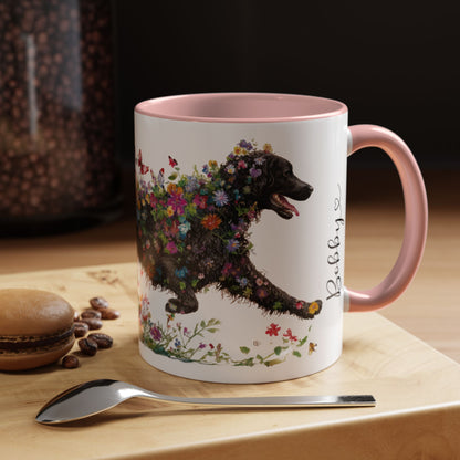 Curly Coated Retriever #2 Personalized Accent Mugs, 11oz