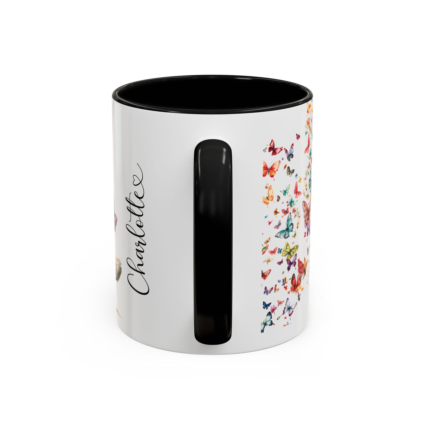 White Schnauzer Personalized Accent Mugs, 11oz