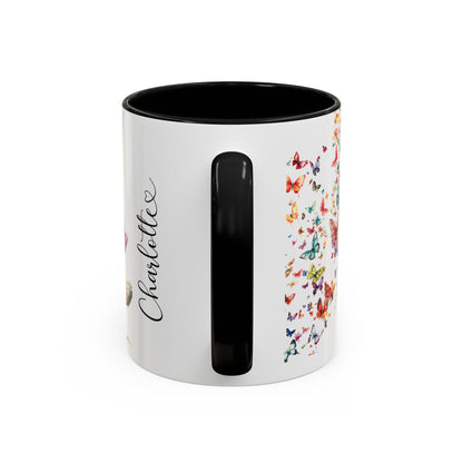 White Schnauzer Personalized Accent Mugs, 11oz