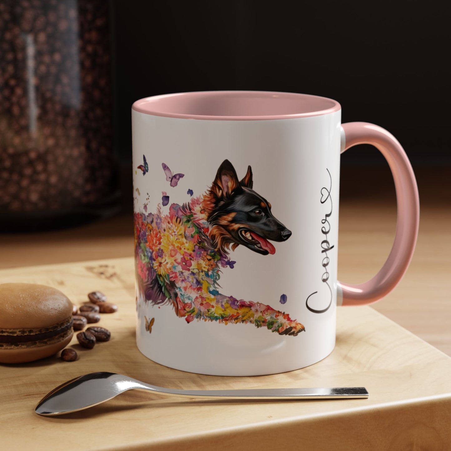 Belgian Tervuren Personalized Accent Mugs, 11oz