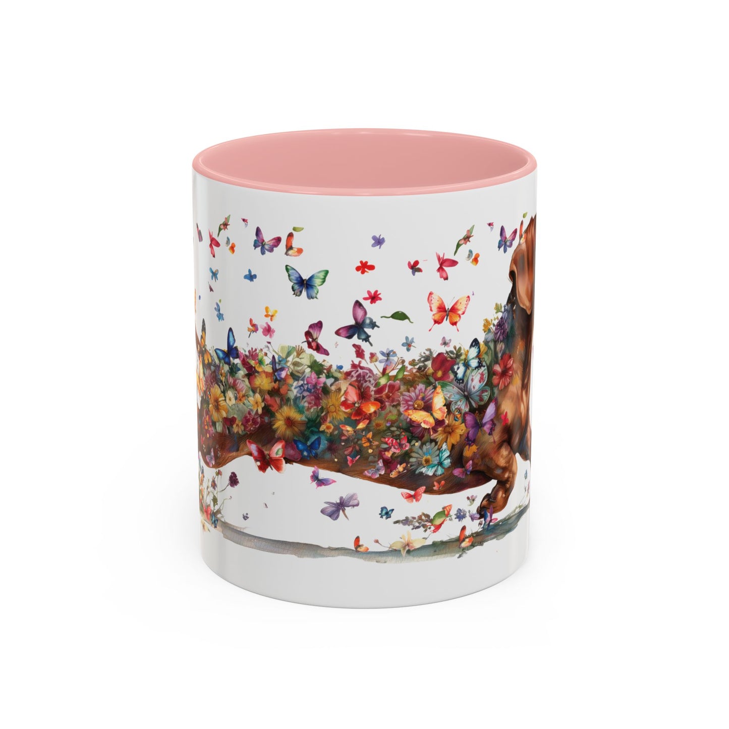 Dachshund #4 Personalized Accent Mugs, 11oz