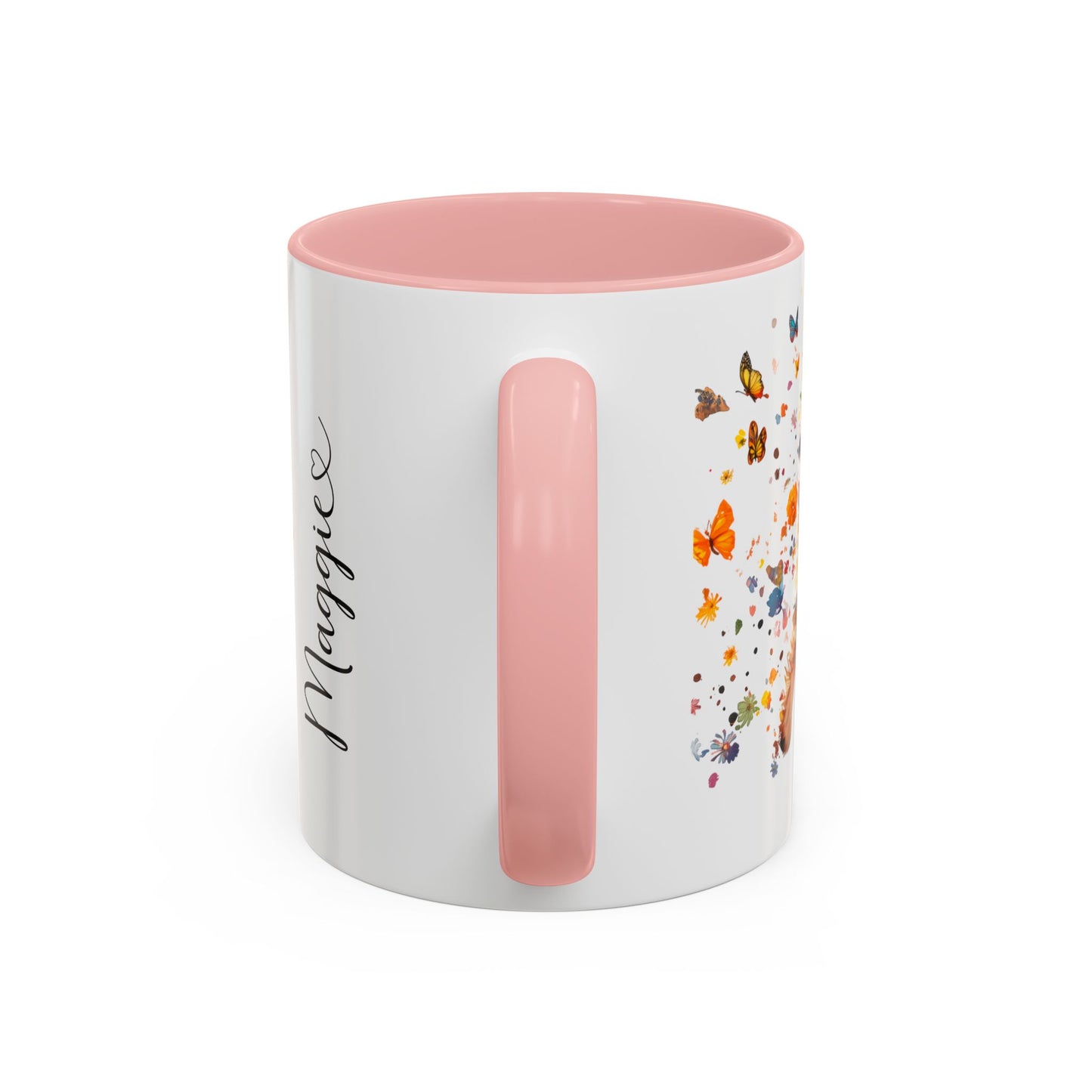 Pomeranian Personalized Colorful Accent Mugs, 11oz